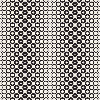 Siyah-beyaz desen arka plan soyut. Kesintisiz geometrik daire yarı ton. Şık modern textur