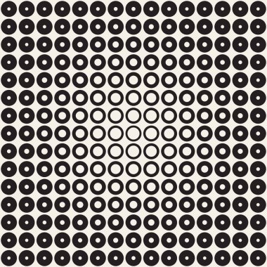 Siyah-beyaz desen arka plan soyut. Kesintisiz geometrik daire yarı ton. Şık modern textur