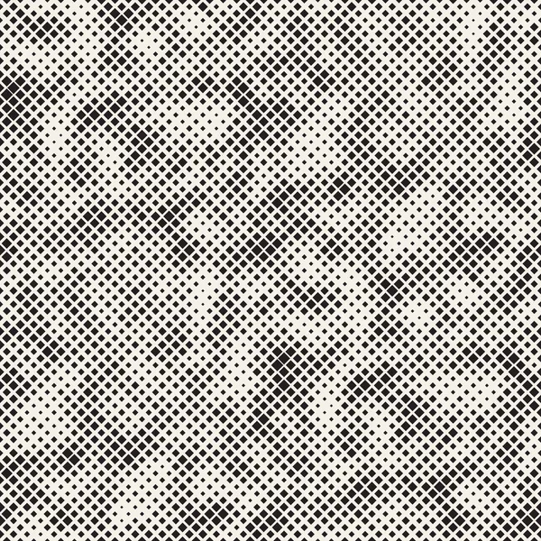 Modern Stylish Halftone Texture (em inglês). Fundo abstrato sem fim com quadrados de tamanho aleatório. Vetor sem costura quadrados mosaico padrão . — Vetor de Stock