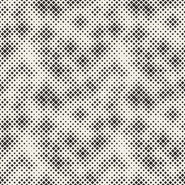 Modern Stylish Halftone Texture (em inglês). Fundo abstrato sem fim com quadrados de tamanho aleatório. Vetor sem costura quadrados mosaico padrão . — Vetor de Stock