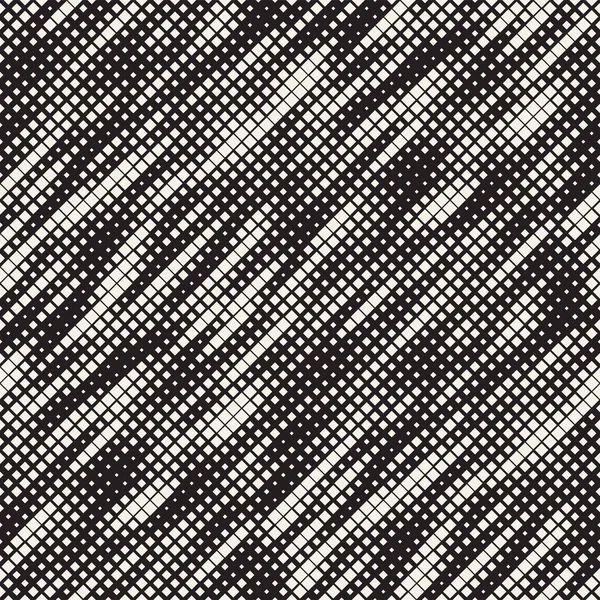 Modern Stylish Halftone Texture (em inglês). Fundo abstrato sem fim com quadrados de tamanho aleatório. Vetor sem costura quadrados mosaico padrão . — Vetor de Stock