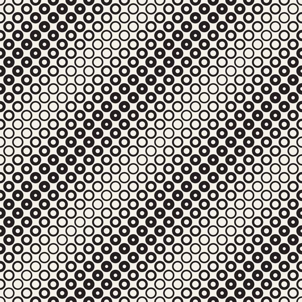 Abstract zwart-wit patroon achtergrond. Naadloze geometrische cirkel halftoon. Stijlvolle moderne textur — Stockvector