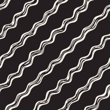 Doodle hatları ile dekoratif seamless modeli. El grungy dalgalı çizgiler arka plan boyalı. Trendy sonsuz serbest doku