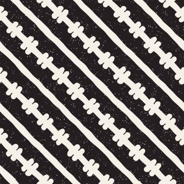 Elle çizilmiş stil etnik seamless modeli. Soyut geometrik döşeme arka plan siyah ve beyaz. Vektör Serbest doodle doku.