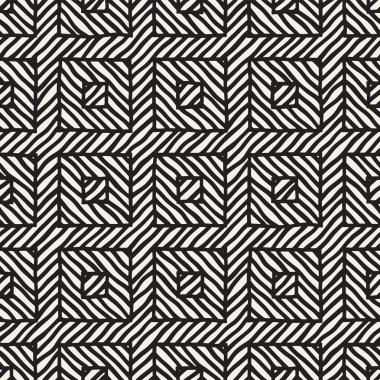 Vektör sorunsuz elle çizilmiş desen. Zigzag ve şerit kaba hatları. Aşiret tasarım arka plan. Etnik doodle doku.