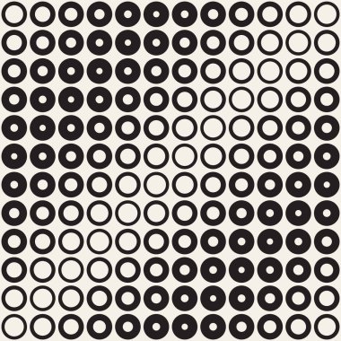 Siyah-beyaz desen arka plan soyut. Kesintisiz geometrik daire yarı ton. Şık modern textur