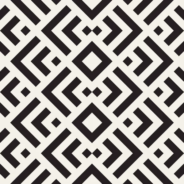 Stijlvolle lijnen Lattice. Etnische zwart-wit patroon. Abstracte geometrische achtergrondontwerp. Vector naadloze Black and White Pattern. — Stockvector