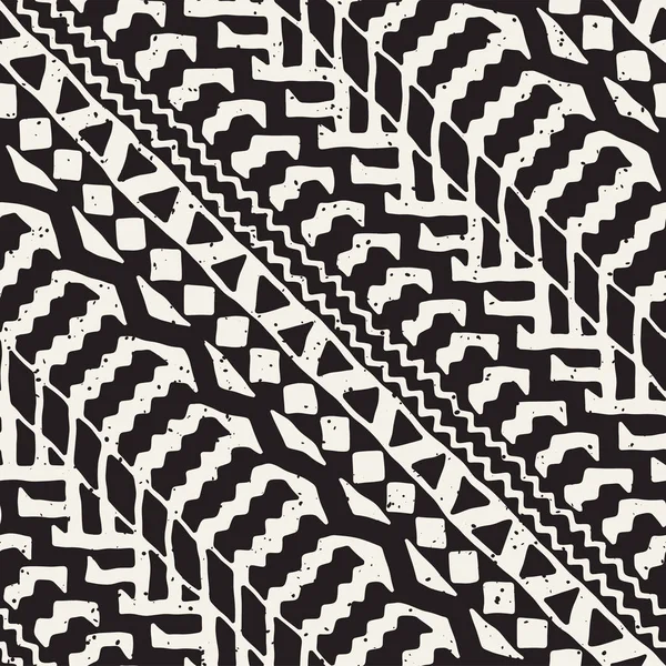 Elle çizilmiş Dikişsiz desen çizdi. Vektör aşiret tasarım arka plan. Etnik motif. Geometrik etnik Şerit çizgileri resimde. Sanat baskı, tekstil, duvar kağıdı, kağıt ambalaj için.