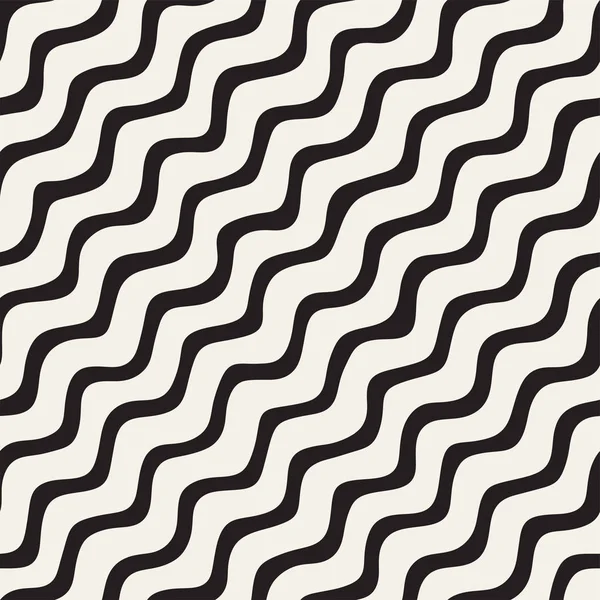 El ile Seamless Modeli dalgalar çizilmiş. Arka plan dalgalı fırça darbeleriyle. Siyah ve beyaz serbest doku hatları.