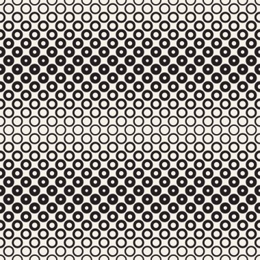 Siyah-beyaz desen arka plan soyut. Kesintisiz geometrik daire yarı ton. Şık modern textur