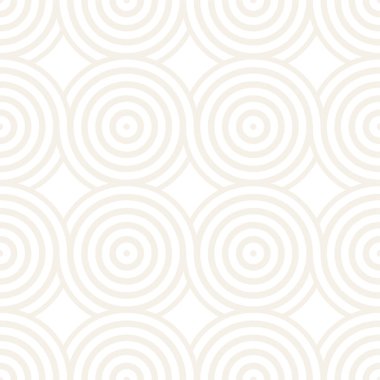 Vektör kesintisiz geometrik desen çizgiler ile daireler oluşur. Modern şık yuvarlanmış çizgiler doku. Yinelenen arka plan