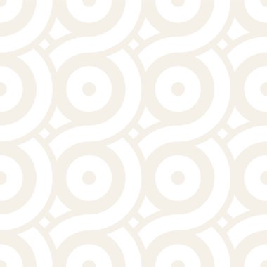 Vektör kesintisiz geometrik desen çizgiler ile daireler oluşur. Modern şık yuvarlanmış çizgiler doku. Yinelenen arka plan