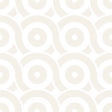 Vektör kesintisiz geometrik desen çizgiler ile daireler oluşur. Modern şık yuvarlanmış çizgiler doku. Yinelenen arka plan