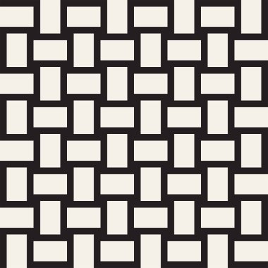 Vektör kesintisiz geometrik desen çapraz tarama. Grafik veya arka plan geçti. Damalı motif. Crosshatched hatlarının kesintisiz siyah beyaz doku.