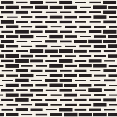 Vektör sorunsuz siyah ve beyaz düzensiz çizgi dikdörtgenler. Geometrik arka plan tasarlamak