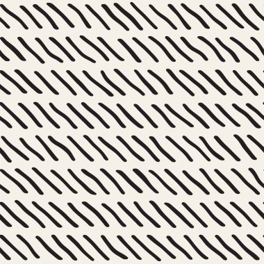 Dekoratif el çizilmiş çizgiler seamless modeli. Siyah konturlar ile sonsuz süsleme doodles. Serbest el boyalı şık arka plan.