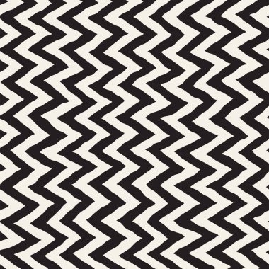 Sorunsuz dalgalı el çekilmiş çizgili desen. Yinelenen vektör doku.