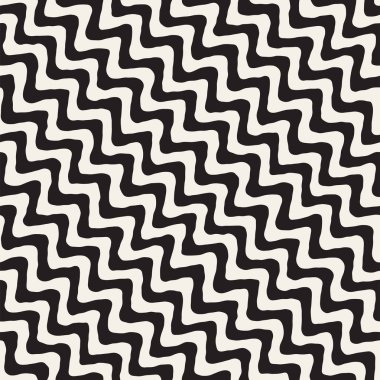 Sorunsuz dalgalı el çekilmiş çizgili desen. Yinelenen vektör doku.