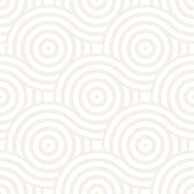 Vektör kesintisiz geometrik desen çizgiler ile daireler oluşur. Modern şık yuvarlanmış çizgiler doku. Yinelenen arka plan