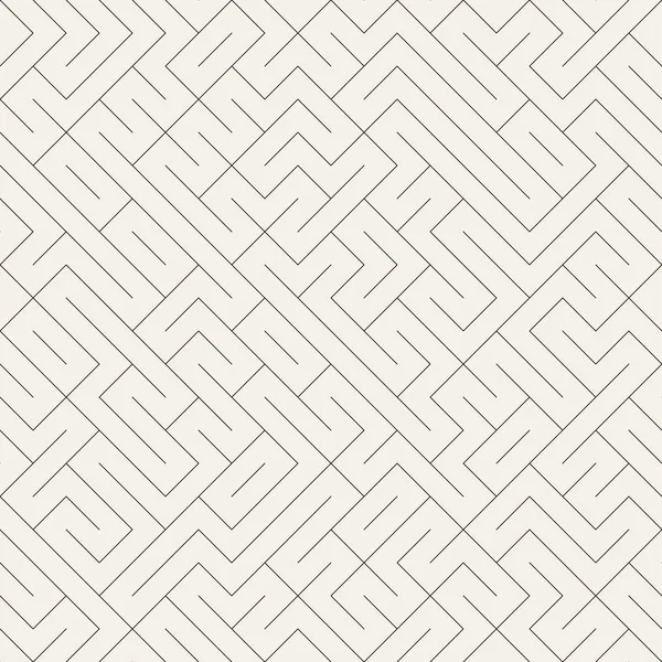 Unregelmäßige Labyrinth-Linie. abstrakte geometrische Hintergrundgestaltung. Vektor nahtloses Schwarz-Weiß-Muster. — Stockvektor