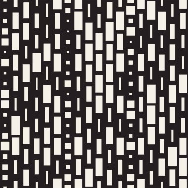 Vektör sorunsuz siyah ve beyaz düzensiz çizgi dikdörtgenler. Geometrik arka plan tasarlamak
