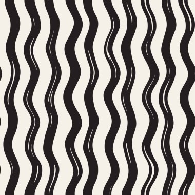 Doodle hatları ile dekoratif seamless modeli. El grungy dalgalı çizgiler arka plan boyalı. Trendy sonsuz serbest doku