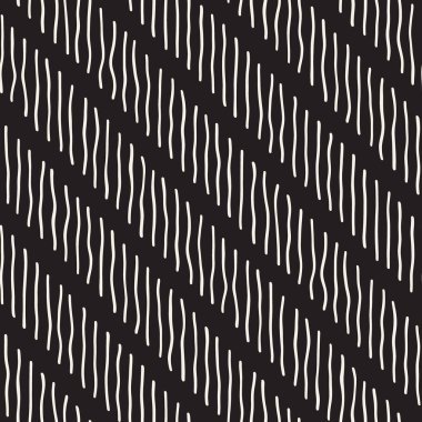 Dekoratif el çizilmiş çizgiler seamless modeli. Siyah konturlar ile sonsuz süsleme doodles. Serbest el boyalı şık arka plan.