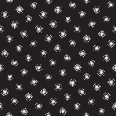 Vektör sorunsuz sunburst şekiller serbest desen. Arka plan yuvarlak fırça darbeleriyle. Elle çizilmiş doku