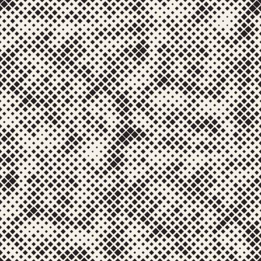 Modern şık noktalı resim doku. Rasgele boyutu kareler sonsuz arka plan. Mozaik desen vektör sorunsuz kareler.