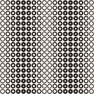 Siyah-beyaz desen arka plan soyut. Kesintisiz geometrik daire yarı ton. Şık modern textur