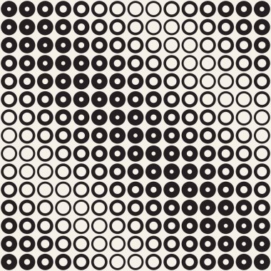 Siyah-beyaz desen arka plan soyut. Kesintisiz geometrik daire yarı ton. Şık modern textur
