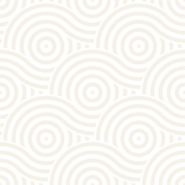 Vektör kesintisiz geometrik desen çizgiler ile daireler oluşur. Modern şık yuvarlanmış çizgiler doku. Yinelenen arka plan