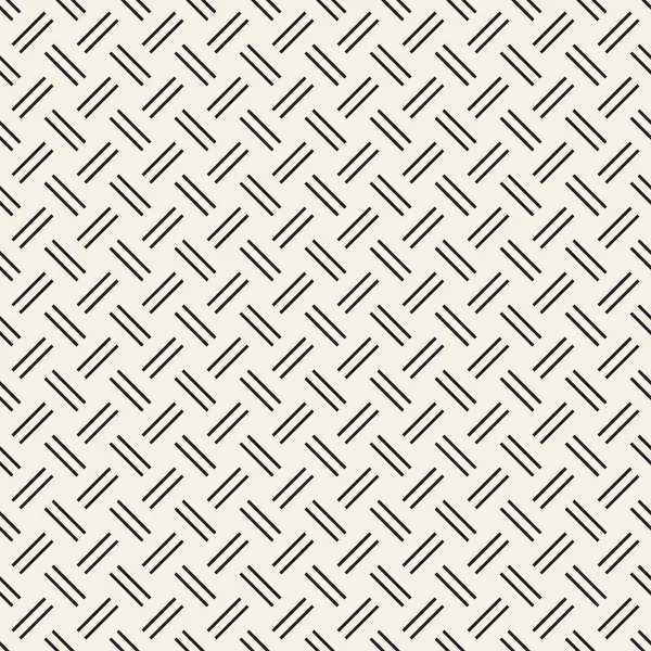 Crosshatch vector patrón geométrico sin costura. Fondo de rectángulos gráficos cruzados. Motivo a cuadros. Textura blanca y negra sin costuras de líneas entrecruzadas. Trellis simple impresión de tela . — Vector de stock