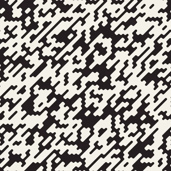 Patrón de cuadrícula de líneas irregulares sin costura vectorial. Textura Monocromática de moda. Resumen Diseño de fondo geométrico — Archivo Imágenes Vectoriales