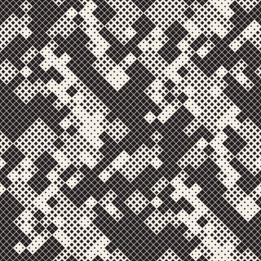 Modern şık noktalı resim doku. Rasgele boyutu kareler sonsuz arka plan. Mozaik desen vektör sorunsuz kareler.
