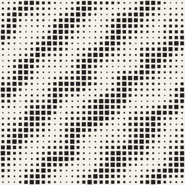 Modern şık noktalı resim doku. Rasgele boyutu kareler sonsuz arka plan. Mozaik desen vektör sorunsuz kareler.