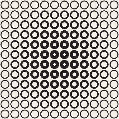 Siyah-beyaz desen arka plan soyut. Kesintisiz geometrik daire yarı ton. Şık modern textur
