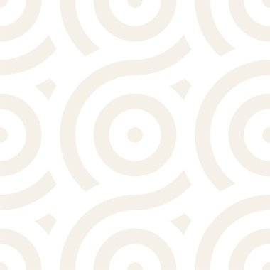 Vektör kesintisiz geometrik desen çizgiler ile daireler oluşur. Modern şık yuvarlanmış çizgiler doku. Yinelenen arka plan