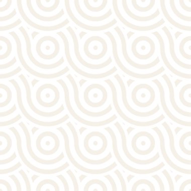 Vektör kesintisiz geometrik desen çizgiler ile daireler oluşur. Modern şık yuvarlanmış çizgiler doku. Yinelenen arka plan