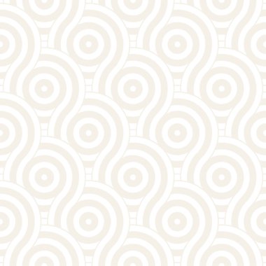 Vektör kesintisiz geometrik desen çizgiler ile daireler oluşur. Modern şık yuvarlanmış çizgiler doku. Yinelenen arka plan