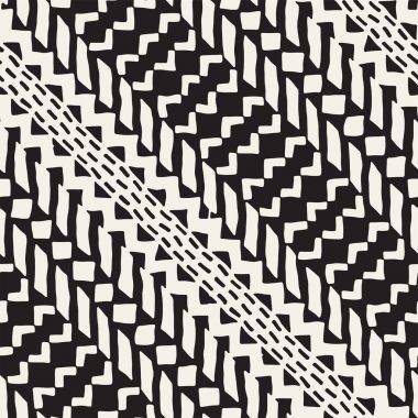 Elle çizilmiş Dikişsiz desen çizdi. Vektör aşiret tasarım arka plan. Etnik motif. Geometrik etnik Şerit çizgileri resimde. Sanat baskı, tekstil, duvar kağıdı, kağıt ambalaj için.