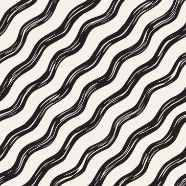 Doodle hatları ile dekoratif seamless modeli. El grungy dalgalı çizgiler arka plan boyalı. Trendy sonsuz serbest doku