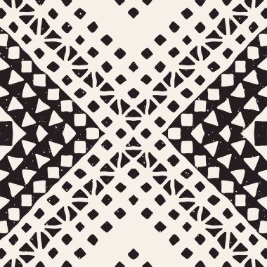 Elle çizilmiş Dikişsiz desen çizdi. Vektör aşiret tasarım arka plan. Etnik motif. Geometrik etnik Şerit çizgileri resimde. Sanat baskı, tekstil, duvar kağıdı, kağıt ambalaj için.