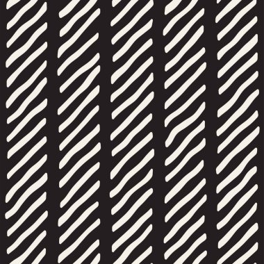 Dekoratif el çizilmiş çizgiler seamless modeli. Siyah konturlar ile sonsuz süsleme doodles. Serbest el boyalı şık arka plan.