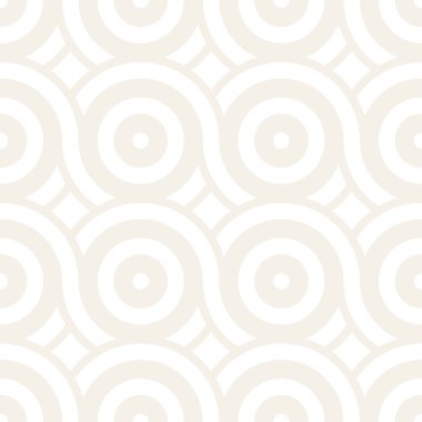 Vektör kesintisiz geometrik desen çizgiler ile daireler oluşur. Modern şık yuvarlanmış çizgiler doku. Yinelenen arka plan