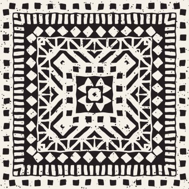 Elle çizilmiş Dikişsiz desen çizdi. Vektör aşiret tasarım arka plan. Etnik motif. Geometrik etnik Şerit çizgileri resimde. Sanat baskı, tekstil, duvar kağıdı, kağıt ambalaj için.
