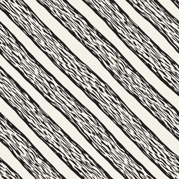 Decorative seamless pattern with doodle lines. Hand painted grungy wavy stripes background. Trendy endless freehand texture — Stock Vector