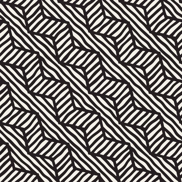 Διάνυσμα απρόσκοπτη χέρι συρμένο μοτίβο. Τραχύ γραμμές ζιγκ-ζαγκ και λωρίδα. Σχέδιο Tribal φόντο. Εθνική doodle υφή. — Διανυσματικό Αρχείο