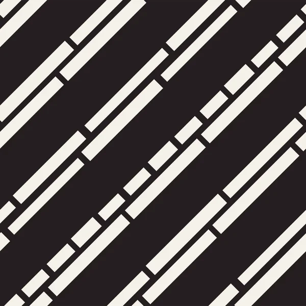 Padrão de linhas travadas irregulares preto e branco. Modern Abstract Vector Fundo sem costura. Elegante Chaotic Stripes Mosaic — Vetor de Stock