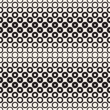Siyah-beyaz desen arka plan soyut. Kesintisiz geometrik daire yarı ton. Şık modern textur